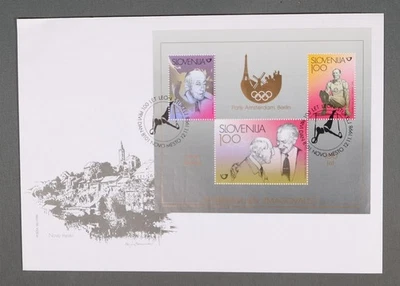 MayfairStamps Slovenia FDC 1998 Souvenir Sheet Olympics First Day Cover aau_7526 - Image 1 of 2