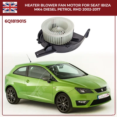 Motor ventilador ventilador calentador PARA SEAT IBIZA MKIII MKIV 2002-2009 diésel/gasolina RHD Foto 1 de 4