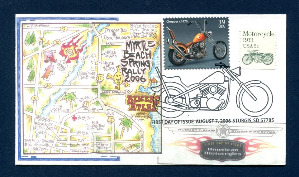 Sc. 4087 Chopper / Motorcycles FDC - Unknown - Image 1 of 1