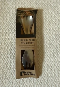 Light My Fire STAINLESS STEEL Spork 3-in-1 Camping Cutlery Knife Fork Spoon Set - Picture 1 of 5