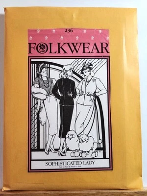 Folkwear Pattern 236 Sophisticated Lady OOP Vintage Uncut, both sides shown - Image 1 of 2