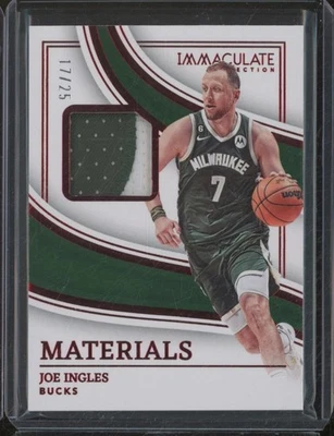 2022-23 Panini Immaculate JOE INGLES Patch Relic Materials Ruby Red /25 JK302 - Image 1 of 2