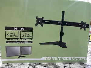 PLANAR DUAL MONITOR STAND 24”-34”, TAA COMPLIANT FOR LCD’S 997-6504-02 New - Picture 1 of 8