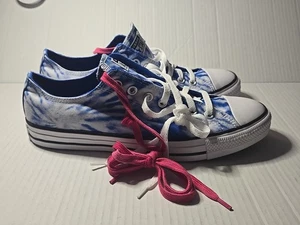 Converse Chuck Taylor All Star Ox Low 167931F Sneaker Blue Tie-dy Mens 10 W12 - Picture 1 of 12