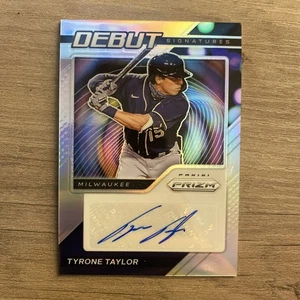 Panini Prizm 2021 debut firmas plata Prizm Tyrone Taylor #DS-TT automático - Imagen 1 de 1