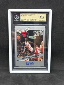 1990-91 Bulls Equal Star #1 25th Silver Season Michael JORDAN BGS 9.5 Gem Mint - Picture 1 of 2