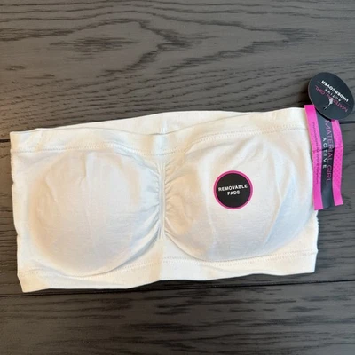 Material Girl Sujetador Activo Suave Top Mujer Encubierto L/XL Blanco Almohadillas Extraíbles Nuevo Foto 1 de 4