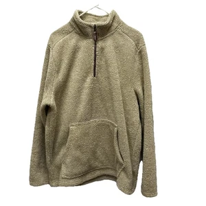 Telluride Clothing Herren Large Pullover Jacke hellbraun Gorpcore Teddybär 1/4 Zip - Bild 1 von 8