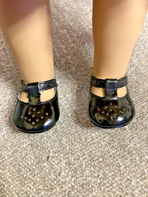 Zapatos American Girl Doll Emily Bennett charol negro Meet  Foto 1 de 4