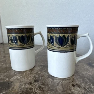 Set of 2 Mikasa Intaglio Arabella Tall Mug 4.75” - Picture 1 of 3