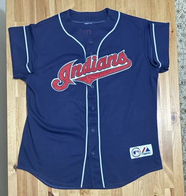 Vintage Stitched CC Sabathia Cleveland Indians Majestic Jersey - Image 1 of 4
