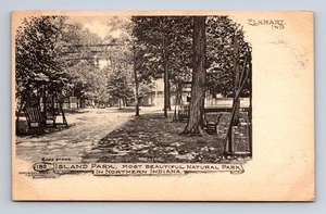 1903 Island Park Band Stand and Theatre Elkhart Indiana IN F S Timmins Postcard - Picture 1 of 4