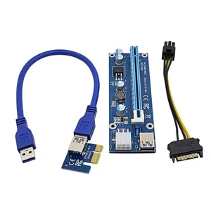 Adaptateur d'alimentation PCI-E Riser 1x vers 16x USB 3.0 pour ordinateur - Photo 1/4