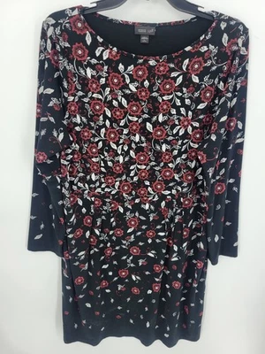 Vestido para mujer Jill grande pequeño negro rojo floral elástico manga larga tejido artístico Foto 1 de 4