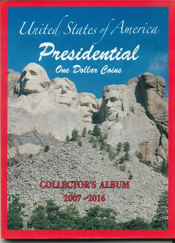 Date Set of Presidential One Dollar Coins in Folder 2007 - 2016 & 2020 Cover