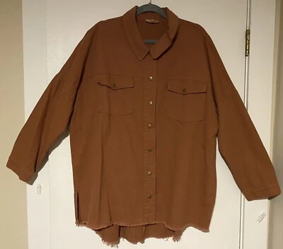 143 Story women’s button down shacket cover up long sleeve plus size 3XL - Image 1 of 4