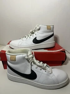 Men's Nike Court Royale 2 Mid White/Black-White Onyx CQ9179 100 Size 7 - Picture 1 of 7