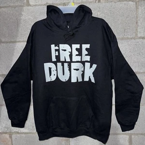 Men’s size Medium Free Lil durk hoodie merch OTF black sweatshirt tour pullover - Picture 1 of 4