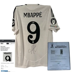 Kylian Mbappe signed shirt BECKETT LOA PLAYER ISSUE JERSEY PROOF RARE BAS MADRID - Picture 1 of 9