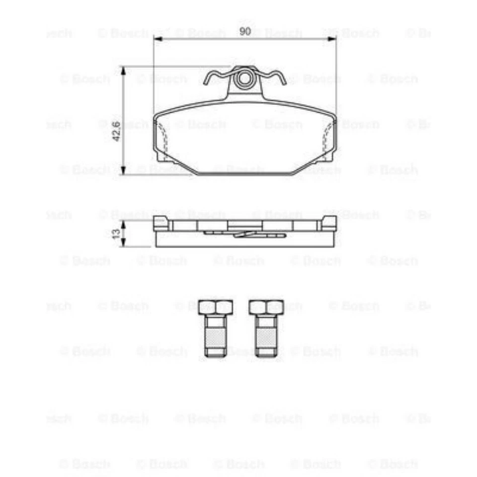 BOSCH Jeu De Plaquettes De Frein Pour Volvo 960 II Break 2.9 2.5 V90 - Photo 1/1