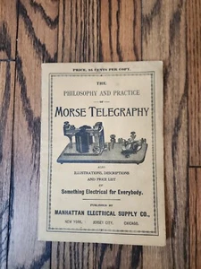 The Philosophy & Practice Of Morse Telegraphy Illustrated Antique Booklet 1800s - Picture 1 of 24
