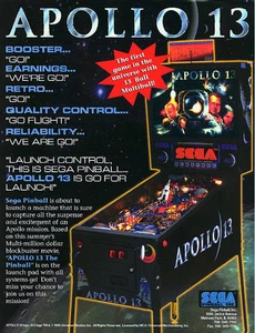 Pinball ROM CPU and DISPLAY SET (2 chips) Sega Apollo 13 - Picture 1 of 1