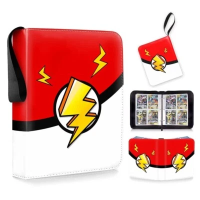 Carpeta de cartas Pokémon 4 bolsillos 50 páginas carpeta de álbum de cartas contiene 400 cartas Foto 1 de 4