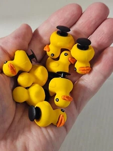 8pc Yellow Duck Cute Animal Shoe Charms for Crocs & Shoe Laces Brand New!!! - Picture 1 of 7