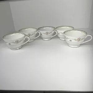 Coffee/Tea Cups Fine China Sango Japan Kenwood MCM Dainty 5 ounce Set of Five - Picture 1 of 8