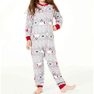 Family PJs kids Gray Polar Bear Penguin Pajamas Unisex XS 4/5 - Picture 1 of 7