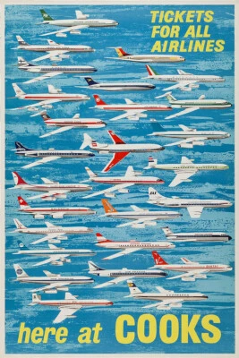 Cooks Travel Group Airline Advertisement Vintage Travel Wall - POSTER 20"x30" - Image 1 of 3
