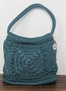 The Sak Ava Mini Teal Crochet Hobo Satchel NWOT - Picture 1 of 16
