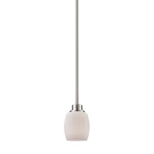 Thomas Lighting Pendant Light Coastal Shaded Metal Led Dimmable Brushed Nickel - Picture 1 of 1