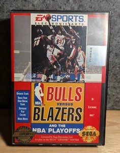 Bulls Vs Blazers And The NBA Playoffs (1993, Sega Genesis) - No Manual - Picture 1 of 4