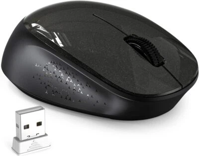 Portable  Wireless Mouse,  2.4GHz Silent with USB Receiver, Optical USB Mouse - Image 1 of 4