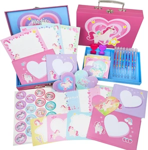 Unicorn Stationary Set - 98Pcs Kids Stationery Kit for Girls Ages 6,7,8,9,10-... - Picture 1 of 12