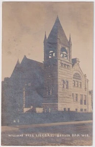 RPPC WILLIAMS FREE LIBRARY BEAVER DAM WISC. - Picture 1 of 2