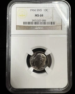 1966 Roosevelt Dime NGC - MS68 SMS - Picture 1 of 2