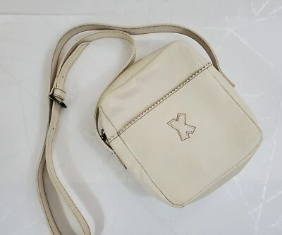 Bolsa tiracolo PALOMA PICASSO vintage couro creme X alça ajustável casual - Imagem 1 de 4