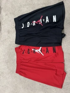Jordan Shorts Kids Large Black, And Red 2 - Picture 1 of 3