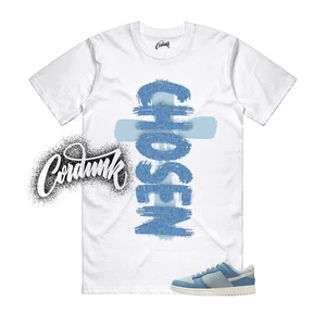 Dunk Denim Smokey Blue Turquoise Ochre Pale Ivory Low T Shirt Match CHOSEN - Picture 1 of 1