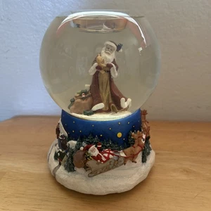 PartyLite Weihnachtsmann Teelicht Musik Schneekugel Weihnachtsmann P7618 Vintage - Bild 1 von 8