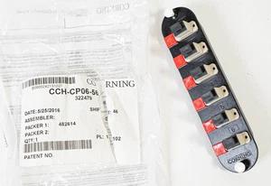 Corning CCH-CP06-56 Simplex SC Adapter 6 Fiber CCH Panel 62.5 µm Multimode (OM1) - Picture 1 of 7