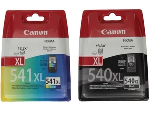 Lot Cartouches CANON 540 XL 541 XL encre Imprimante Noire/Couleurs - Photo 1/4