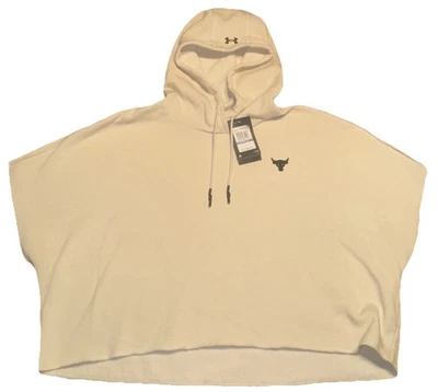 Sudadera corta para mujer Under Armour Project Rock blanca/crema nueva con etiquetas Foto 1 de 4