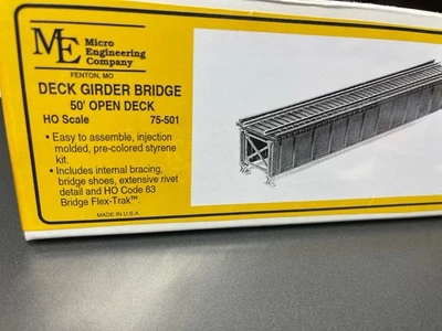 Micro- Engineering #75-501 HO SCALE DECK GRIDER BRIDGE 50' OPEN DECK - Image 1 of 4