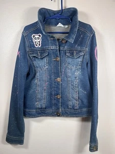 Youth 10 - Custom Hand-Painted Distressed Grunge Denim Jacket 1/1 - Picture 1 of 5