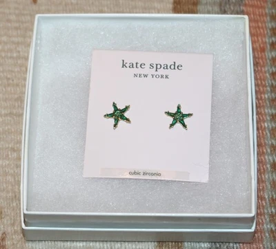 Pendientes Kate Spade Cosmos Estrella Oro Circonita Cúbica - Nuevos Foto 1 de 4