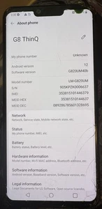 LG G8 Thinq 128 GB Smartphone Blue (US Cellular) Good Used Broken Cracked Glass - Picture 1 of 7