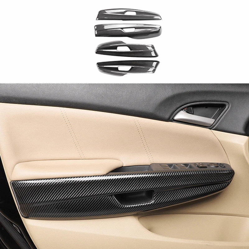 Marco interior de manija de puerta de fibra de carbono para Honda Accord Crosstour 2008-2012 Foto 1 de 4